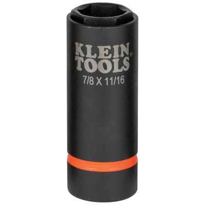 KLE66061 image(0) - Klein Tools 2-in-1 Impact Socket, 6-Point, 1/2 and 3/8-Inch
