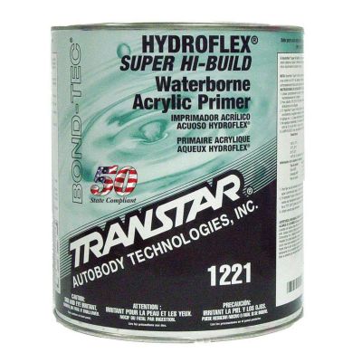 TRP1221 image(0) - Transtar Autobody Products 1221 - Hydroflex Super High-Build Waterborne Flexible Primer 1 Gallon Round Can Satin Black