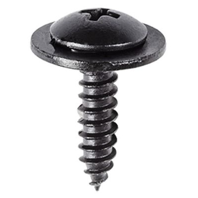 AVC20259 image(0) - AUVECO 20259 Phillips Truss Head Sems A/AB Point Specialty Tapping Screw, M4.8 x 1.6 mm x 19 mm L, Black E-Coat