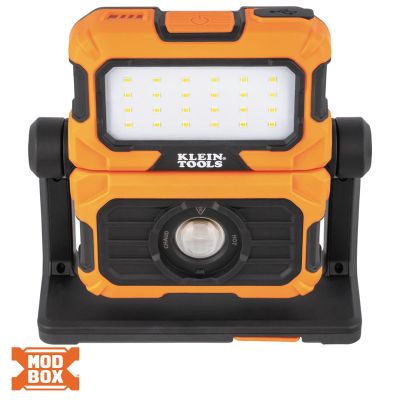 KLE56417 image(0) - Klein Tools MODbox Rechargeable Dual Beam LED Work Light