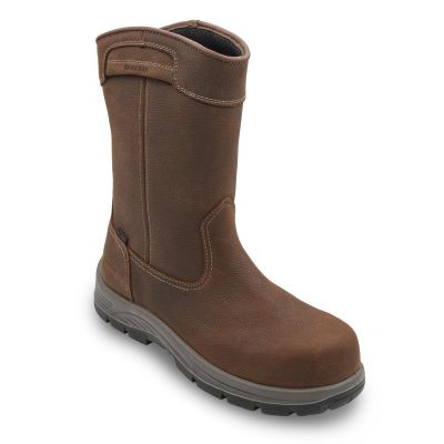 FSIA8204-8D image(0) - Avenger Work Boots Framer MAX Wellington - Men's - CT|EH|WP|SR|SF|B&W - Brown - Size: 8 - D - (Regular)