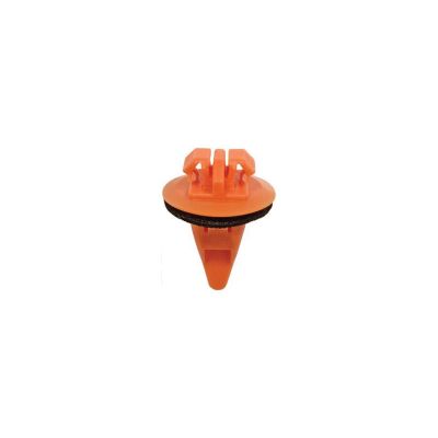 AVC20688 image(0) - AUVECO 20688 Wheel Flare Molding Clip, 17 mm Dia Head x 17 mm L Stem, Nylon, Orange