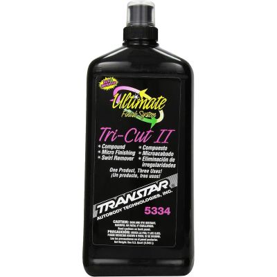TRP5334 image(0) - Transtar Autobody Products 5334 - Tri-Cut Compound - 1 qt Bottle - Glossy White - Liquid