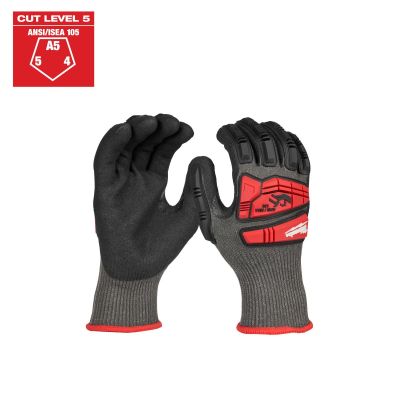 MLW48-73-8151 image(0) - Milwaukee Tool Impact Cut Level 5 Coated Nitrile Dipped Glove - M