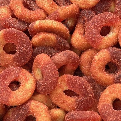 THS356873 image(0) - Tender Heifer Snack Co. Dry Chamoy Peach Rings Mexican Candy - 8 Ounce