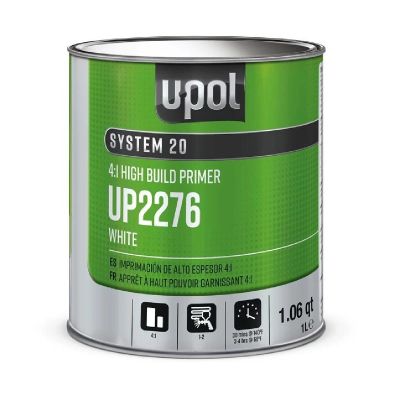 UPO2276 image(0) - U Pol Products SYSTEM 20 National Rule 4:1 High Build Primer - 1 Liter Tin - White