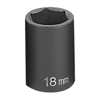 GRE2018M image(0) - Grey Pneumatic 1/2" Drive x 18mm Standard Socket