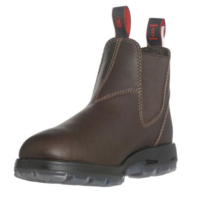 RDBUNPU6 image(0) - Redback Boots USA Puma Brown Water Resis Leather Slip-On Boot, 6
