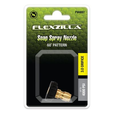 LEGPW4007 image(0) - Flexzilla Quick-Connect Soap Spray Nozzle, 1/4", 60&deg;, Black, Brass/Plastic