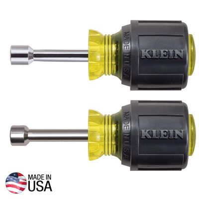 KLE610M image(0) - Klein Tools Nut Driver Set, Magnetic Stubby Nut Drivers, 1-1/2-Inch Shaft, 2-Piece