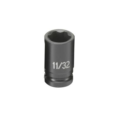 GRE911RS image(0) - Grey Pneumatic 1/4" Surface Drive x 11/32" Standard  Socket