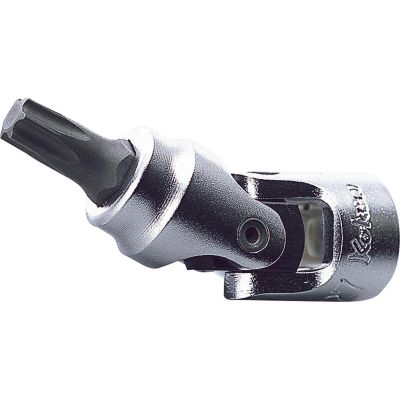 KKN2430T-T10 image(0) - Ko-ken USA 2430T-T10 1/4 Sq. Dr. Universal TORX T10 Bit Socket - Length 42mm