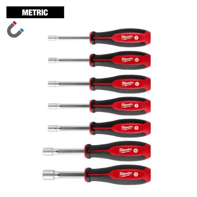 MLW48-22-2548 image(0) - Milwaukee Tool 7pc Metric HollowCore Magnetic Nut Driver Set