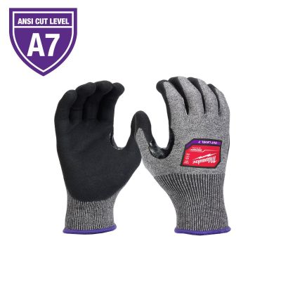 MLW48-73-7013 image(0) - Milwaukee Tool Cut Level 7 High-Dexterity Nitrile Dipped Gloves- XL