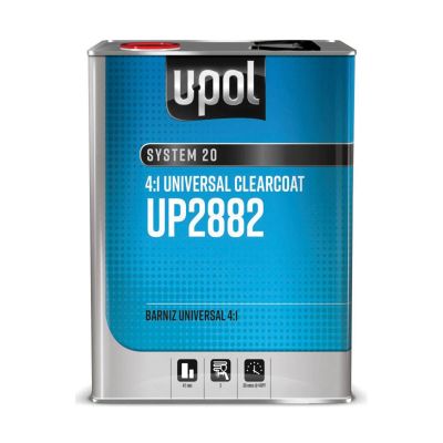 UPO2882 image(0) - U Pol Products SYSTEM 20 UP2882 Universal Clear Coat, 1 Gallon Tin, 4:1 Mixing