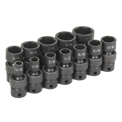 GRE1212U image(0) - Grey Pneumatic 3/8" Dr. 12 Piece 6 Pt. Standard Length Frac. Universal Set
