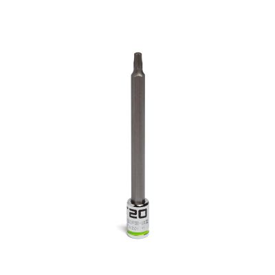 GETSTA20L image(0) - Grip Edge Tools 1/4" Dr RPT Long Star Bit Socket T20