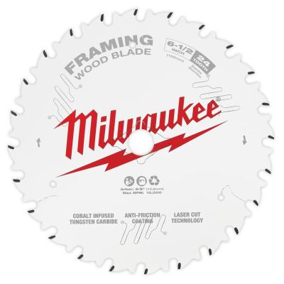 MLW48-40-0626 image(0) - Milwaukee Tool 6-1/2 Inch 24T Framing Circular Saw Blade (2 PK)