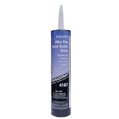 TRP4167 image(0) - Transtar Autobody Products 4167 - Ultra Flex Seam Sealer - 11 oz Cartridge - Black - Pasty Solid