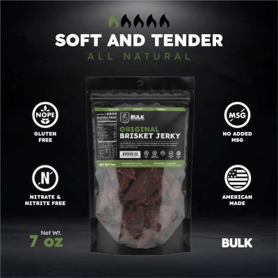 BLOISN-OGBR-712 image(0) - BULK Jerky Original Brisket Jerky - 7 ounce Package (12 Packages)