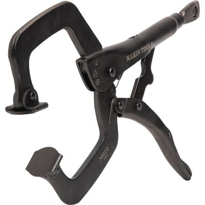 KLE38631 image(0) - Klein Tools C-Clamp Locking Pliers With Standard Jaws, 9-Inch