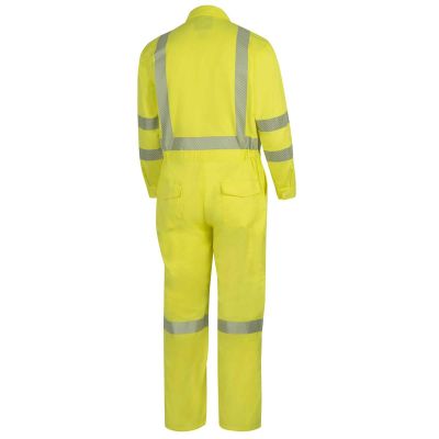OBRZFE106-4XL image(1) - OBERON Coveralls - Hi-Vis FR/Arc-Rated 7.5 oz  88/12 - Hi-Vis Yellow - Size: 4XL