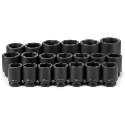 GRE9020MD image(0) - Grey Pneumatic 1" Drive 20 Piece Deep Metric Set 45mm to 75mm