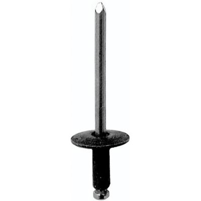 AVC12657 image(0) - AUVECO 12657 Peel-Type Specialty Rivet, 3/16 in Dia x 1/4 to 3/8 in Grip Range, Black Steel Rivet/Steel Mandrel