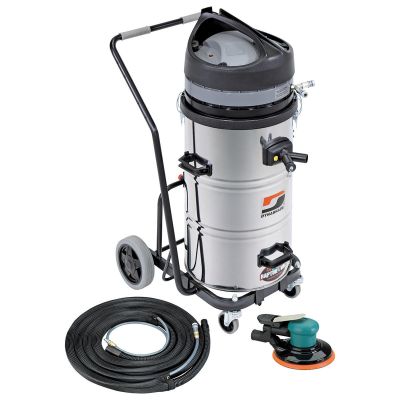 DYBM1010SP image(0) - Dynabrade Mega-Raptor Vac&reg; Standard Pack Mobile Auto Vacuum System : Vacuum Kit w/6" Spirit ROS & Standard Cart, M-Class, 120v/60Hz, 15 Amp, 20 gal., Conductive