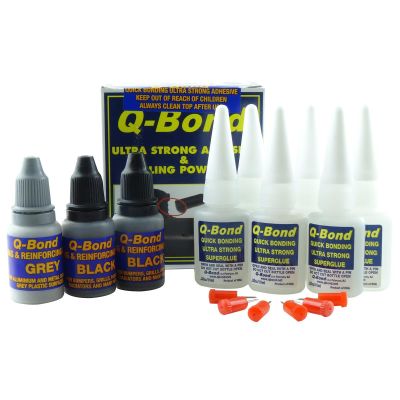 KTI90005 image(0) - K Tool International Q-Bond KTI90005 Large Q-Bond Repair Kit, 3-3/4 in L, 3-1/2 in THK, Black