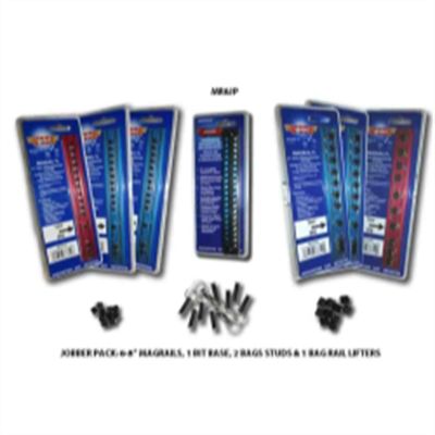VIMMR8JP image(1) - VIM Tools Magrail Jobber Pack, 10 Piece Includes (6) 8 Inch Magrails, (3) 1/4 Inch And (3) 3/8, (2) Packs Of Studs, Rail Lifters And A Bit Base