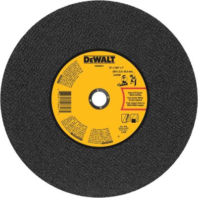 DWTDWA8011 image(0) - DeWalt 14-in. x 7/64-in. x 1-in. General Purpose Chop Saw Wheel-Metal