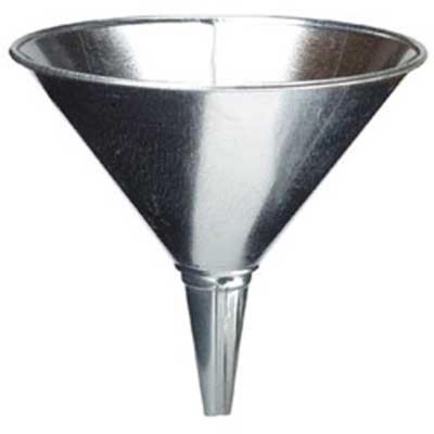 PLW75-003 image(1) - Plews Edelmann FUNNEL 8IN. DIA. 2 QUART GALV. STEEL BANDED TOP