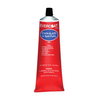 FIB403 image(0) - Fibre glass Evercoat Ever-Glaze and Red Lacquer Spot Putty Paste - 1 Pound Tube