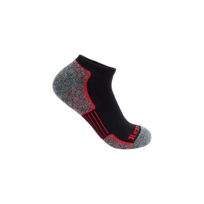 RDB0003 image(0) - Redback Boots USA Mens HEX Elite No Show- Black/Red