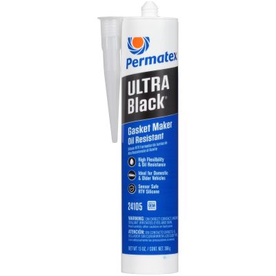 HHWPERM24105 image(0) - PERMATEX Ultra Black Maximum Oil Resistance RTV Silicone Gasket Maker - 13oz Case of 6