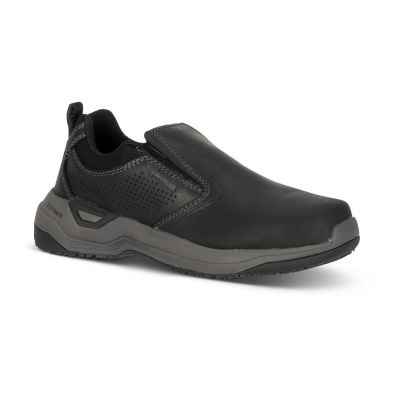 FSIA9107-9-5B image(0) - Avenger Work Boots Foreman MAX Low Slip-On - Women's - CN|EH|SR|SF - Black - Size: 9.5 - B - (Medium)