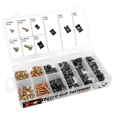 WLMW5285 image(0) - Wilmar Corp. / Performance Tool 170 Piece U-Clip Fastener Assortment