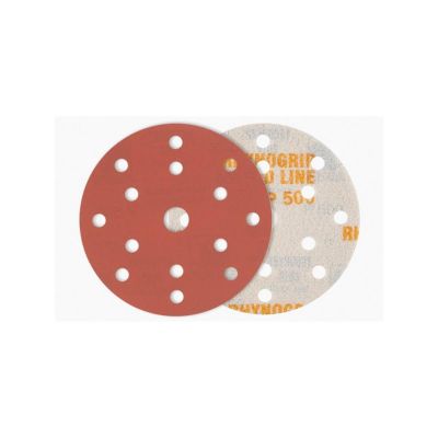 INA620-1500 image(0) - Indasa USA,Inc. Medallion 620-1500 Rhynogrip Red Line XL Abrasive Solid Disc, 6 in Dia, 1500 Grit