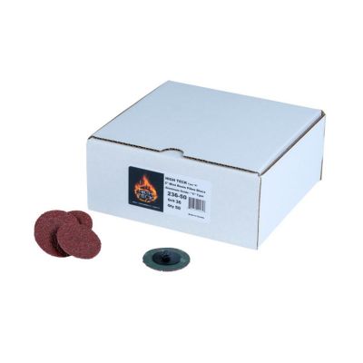 HIT236-50 image(0) - High Teck Products 236-50 R-Style Disc, 2 in Dia, 36 Grit, Aluminum Oxide, Polymer Backing