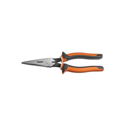 KLE2038EINS image(0) - Klein Tools Long Nose Side Cutter Pliers, 8-In Slim Insulated