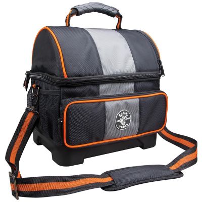 KLE55583 image(0) - Klein Tools Double Zipper Bag, 12 x 7-Inch, Gray