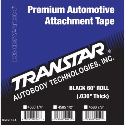 TRP4585 image(0) - Transtar Autobody Products 4585 - Double Sided Automotive Attachment Tape - 60 ft x 1/2 in x 0.03 in - Polyethylene Foam Backing - Black