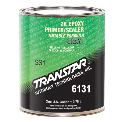 TRP6131 image(0) - Transtar Autobody Products 6131 - 2K Epoxy Primer Sealer/Groundcoat - 1 Gallon Can - Gray - 1:1:10 Mixing - 520 sq-ft/ Gallon at 1 mil Coverage