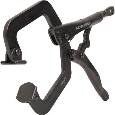 KLE38630 image(0) - Klein Tools C-Clamp Locking Pliers With Standard Jaws, 6-Inch