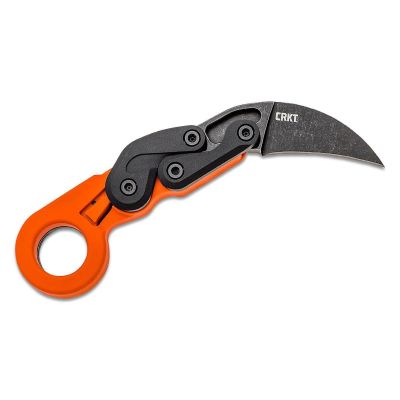 CRK4041O image(1) - CRKT (Columbia River Knife) Provoke 1.4116 Stonewash Plain Blade Folding Knife with Kinematic Grivory Handle - Orange