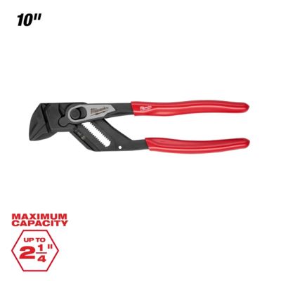 MLW48-22-6910 image(0) - Milwaukee Tool 10 Inch Pliers Wrench Quick Adjust Parallel Jaws Non-Marring Fastening Tool 2-1/4 Inch Capacity