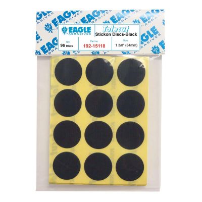 EAG192-15118 image(0) - Eagle Abrasives, Inc. KOVAX Tolecut 192-15118 Touch-Up Abrasive Disc, 1-3/8 in, 3000 Grit, Stickon (PSA) Attachment, Black