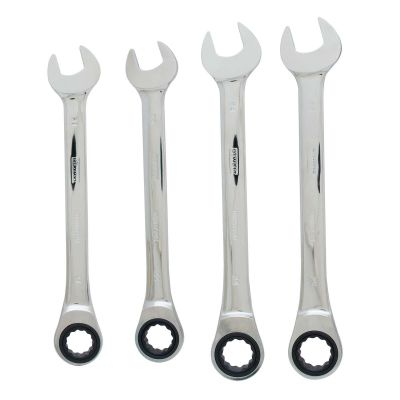 DWTDWMT74194 image(0) - DEWALT Ratcheting Combination Wrench Set, 4-Piece Metric