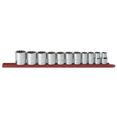 KDT80711 image(0) - GearWrench 11 Piece 1/2 Inch Drive 12 Point Standard SAE Socket Set